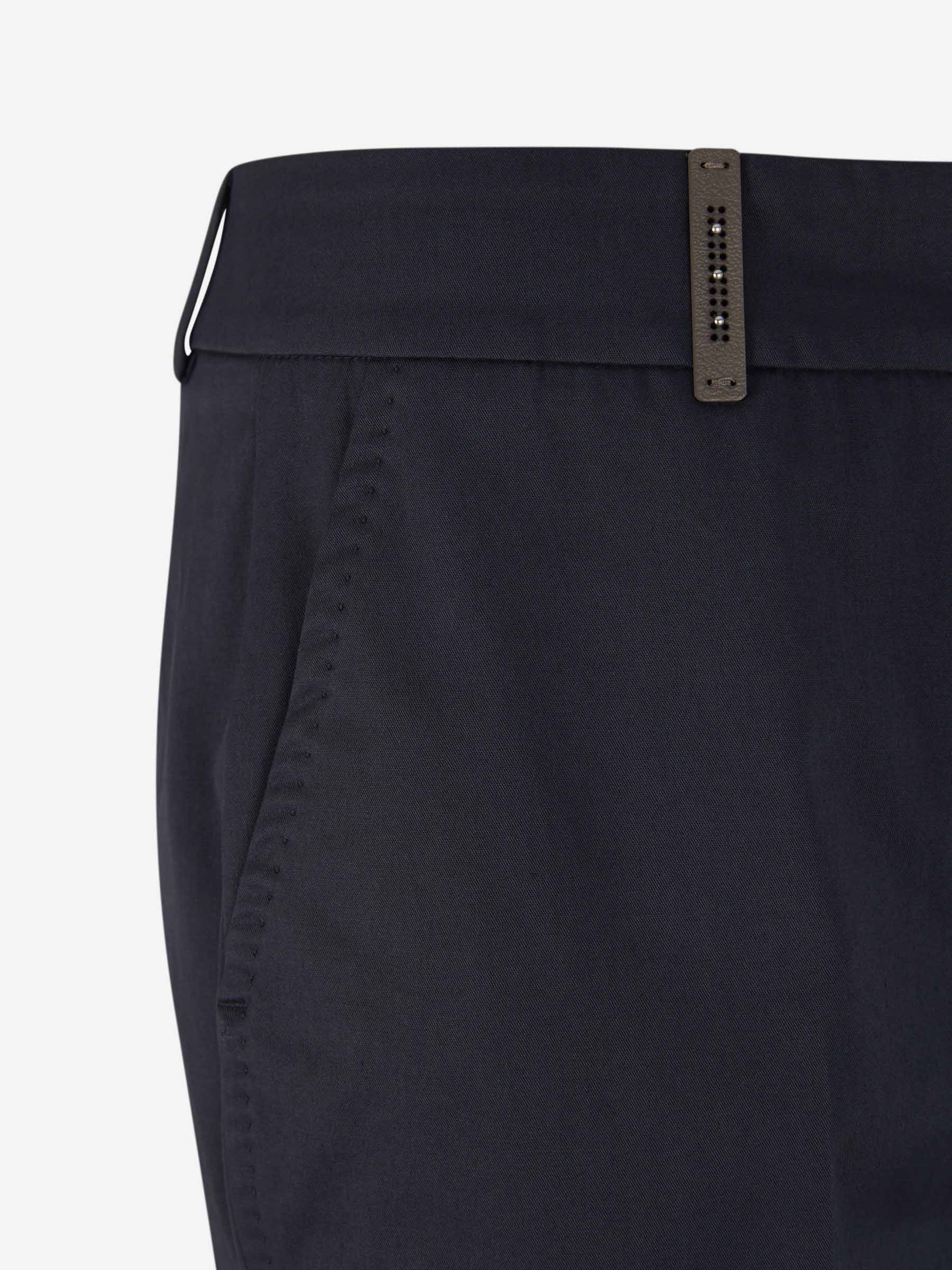 Outlet online Peserico Mujer Pantalones Formales Algodón color Azul Noche sku 761-003458 01 - Foto 4