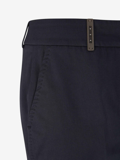 Outlet online Peserico Mujer Pantalones Formales Algodón color Azul Noche sku 761-003458 01 - Foto 4