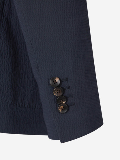 Outlet online Lardini Hombre Traje Texturizado Algodón color Azul Noche sku 312-002821 01 - Foto 5