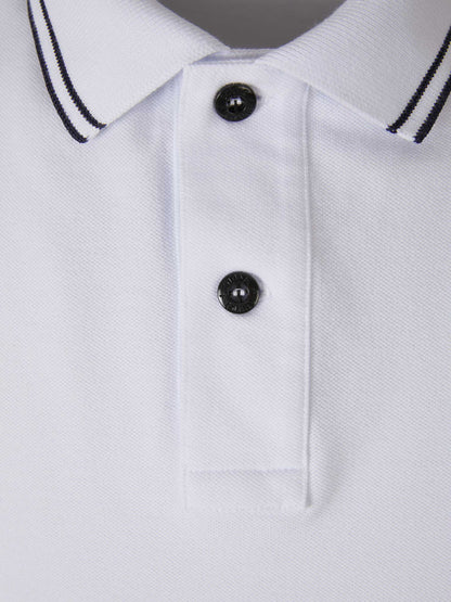 Outlet online Stone Island Hombre Polo Piqué Detalle Rayas color Blanco sku 552-001406 01 - Foto 3