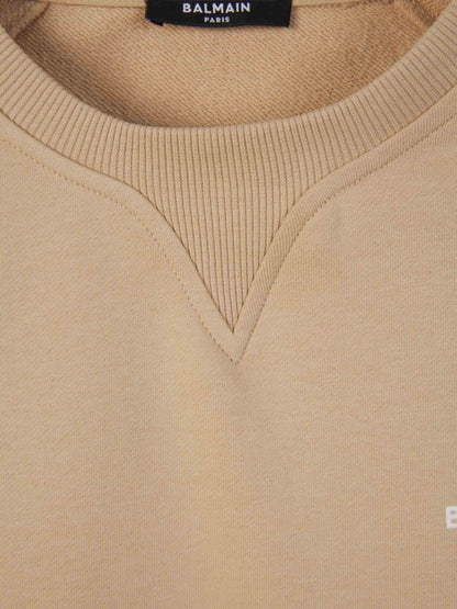 Outlet online Balmain Hombre Sudadera Crewneck Algodón color Beis sku 545-001480 01 - Foto 3