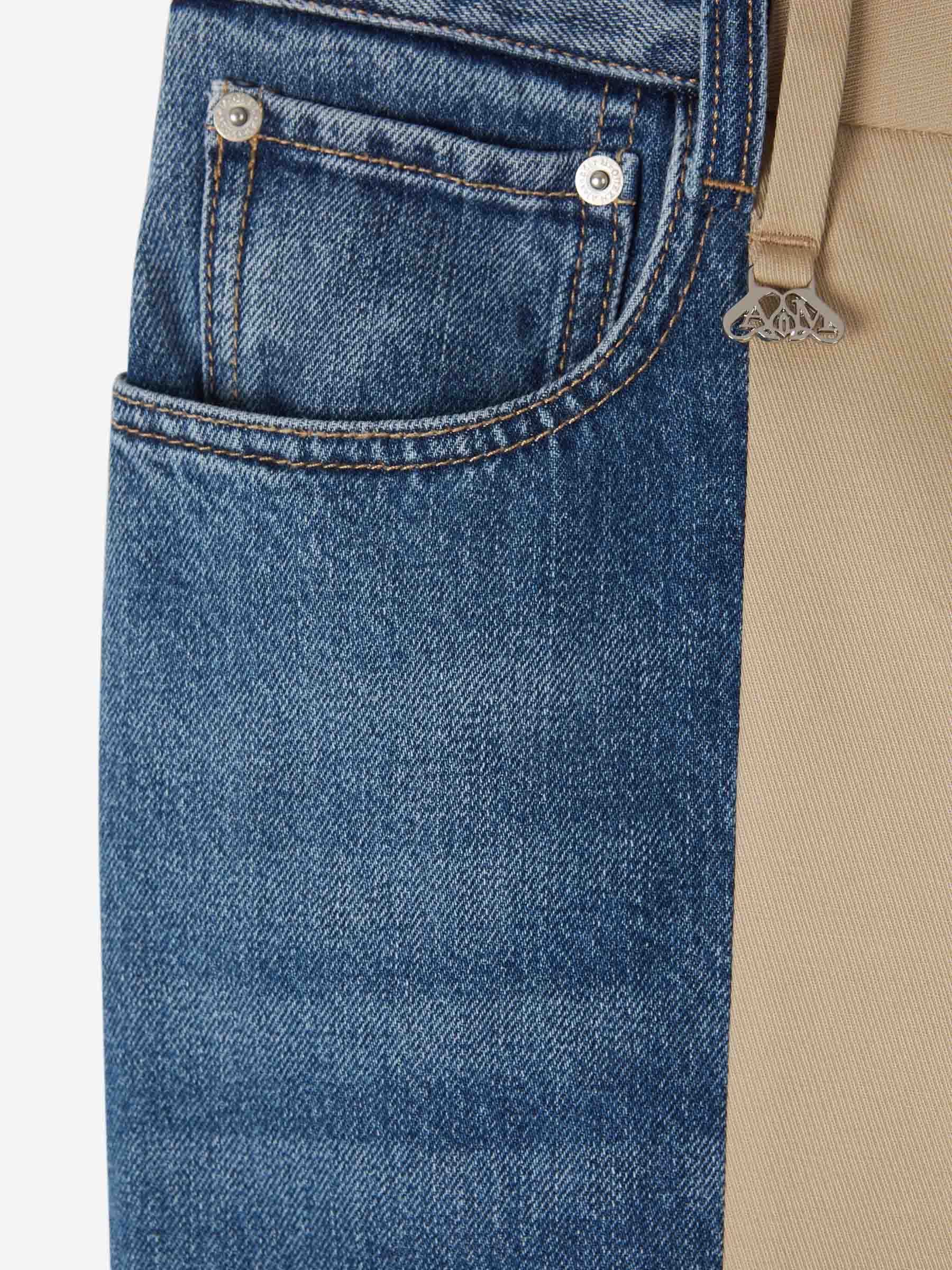 Alexander McQueen Pantalones Cinco Bolsillos Bicolor color Multicolor sku 521-002971 01 - Foto 3
