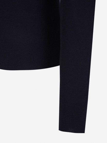 Outlet online Balmain Hombre Jersey Cuello Vuelto Lana color Azul Noche sku 542-002245 00 - Foto 5