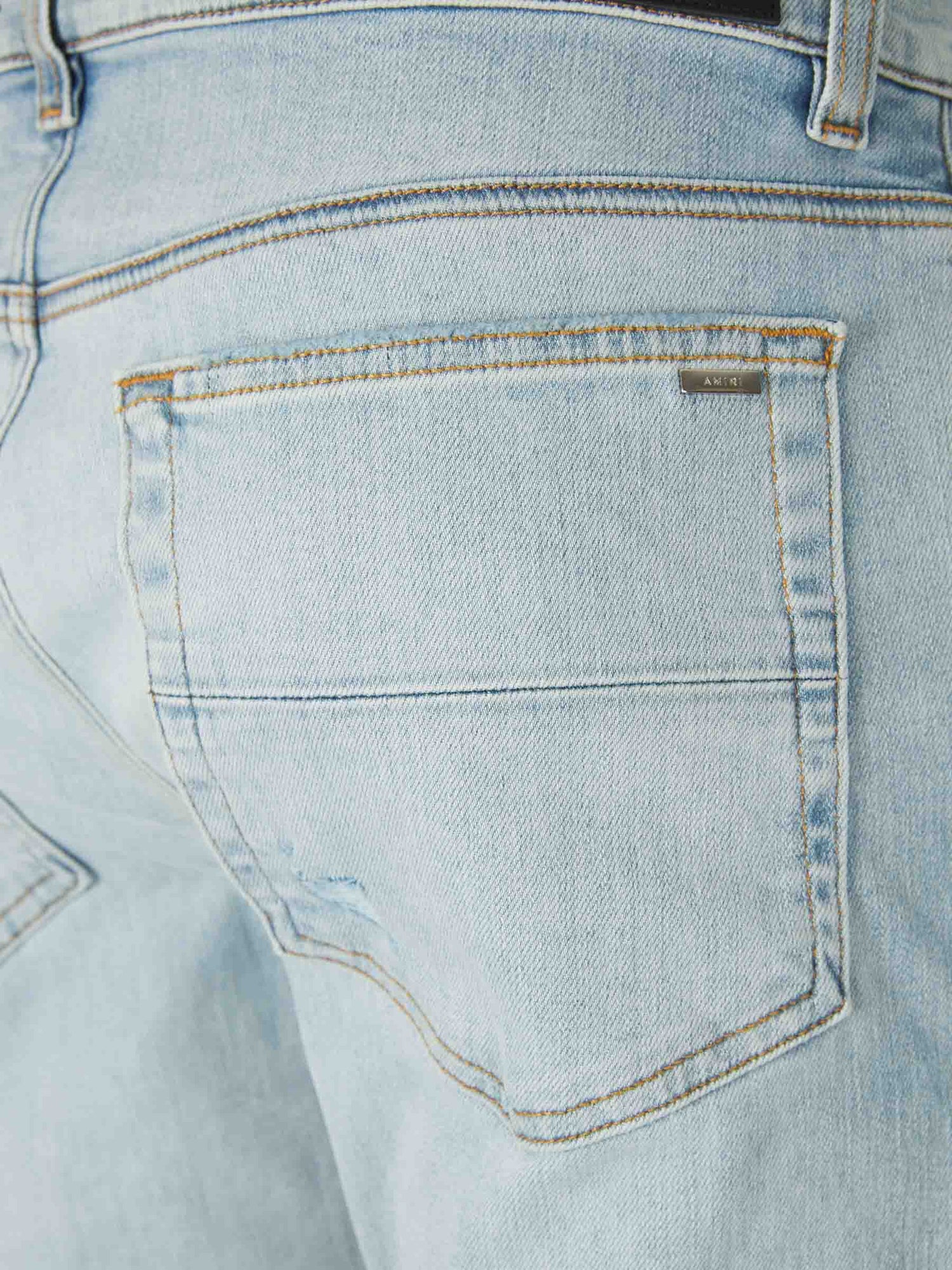 Outlet online Amiri Hombre Jeans Skinny Fit MX1 color Azul Denim Claro sku 522-002645 01 - Foto 6