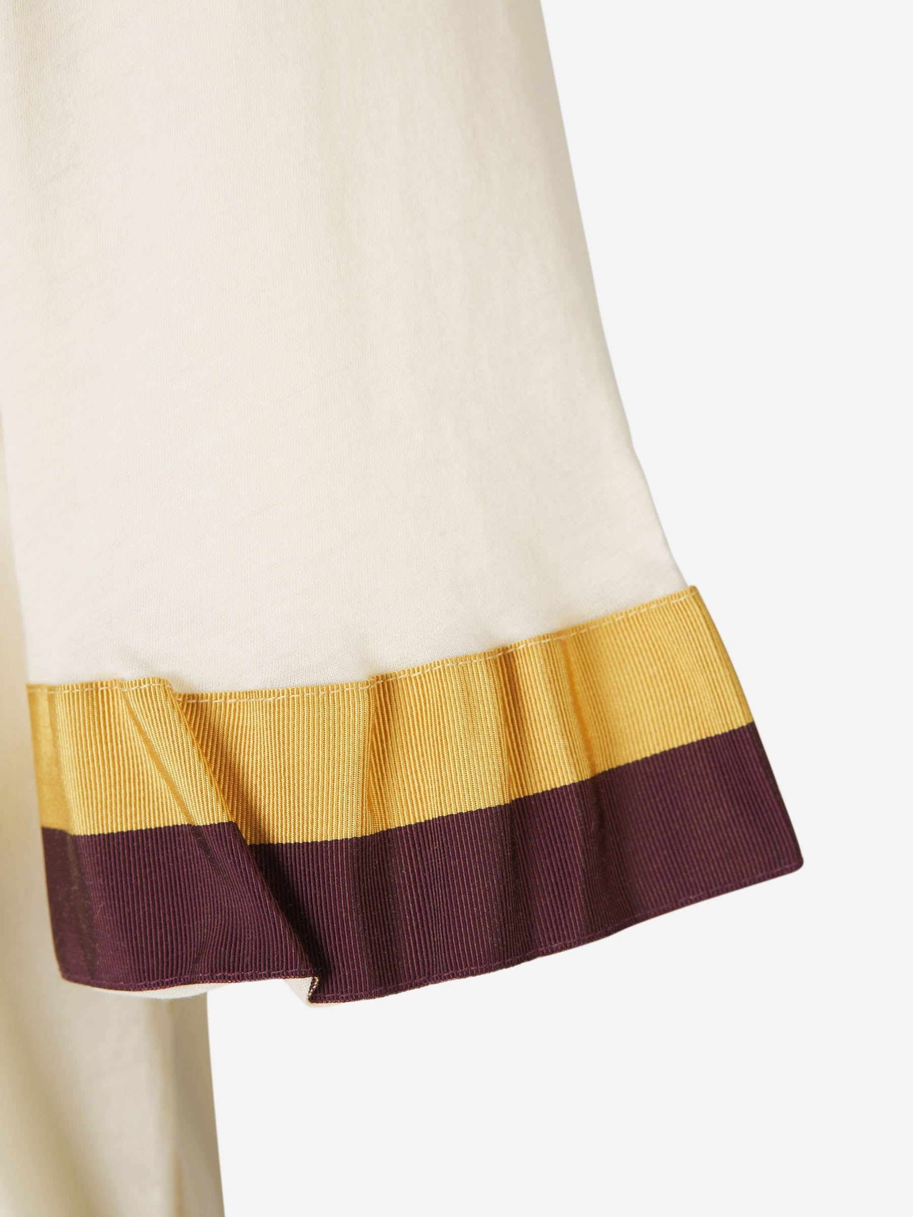 Outlet online Dries Van Noten Mujer Camiseta Ribetes Contraste color Crema sku 782-001571 01 - Foto 4