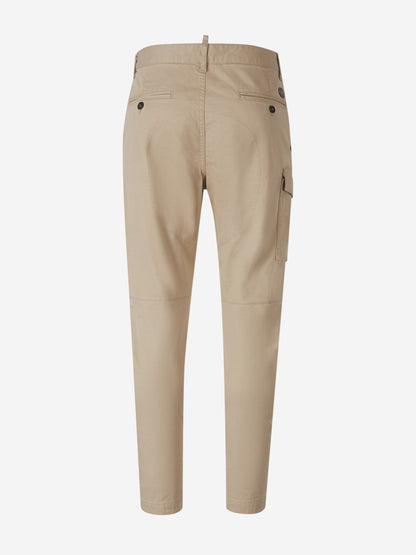 Outlet online Dsquared2 Hombre Pantalones Cargo Algodón color Topo sku 521-003011 01 - Foto 3