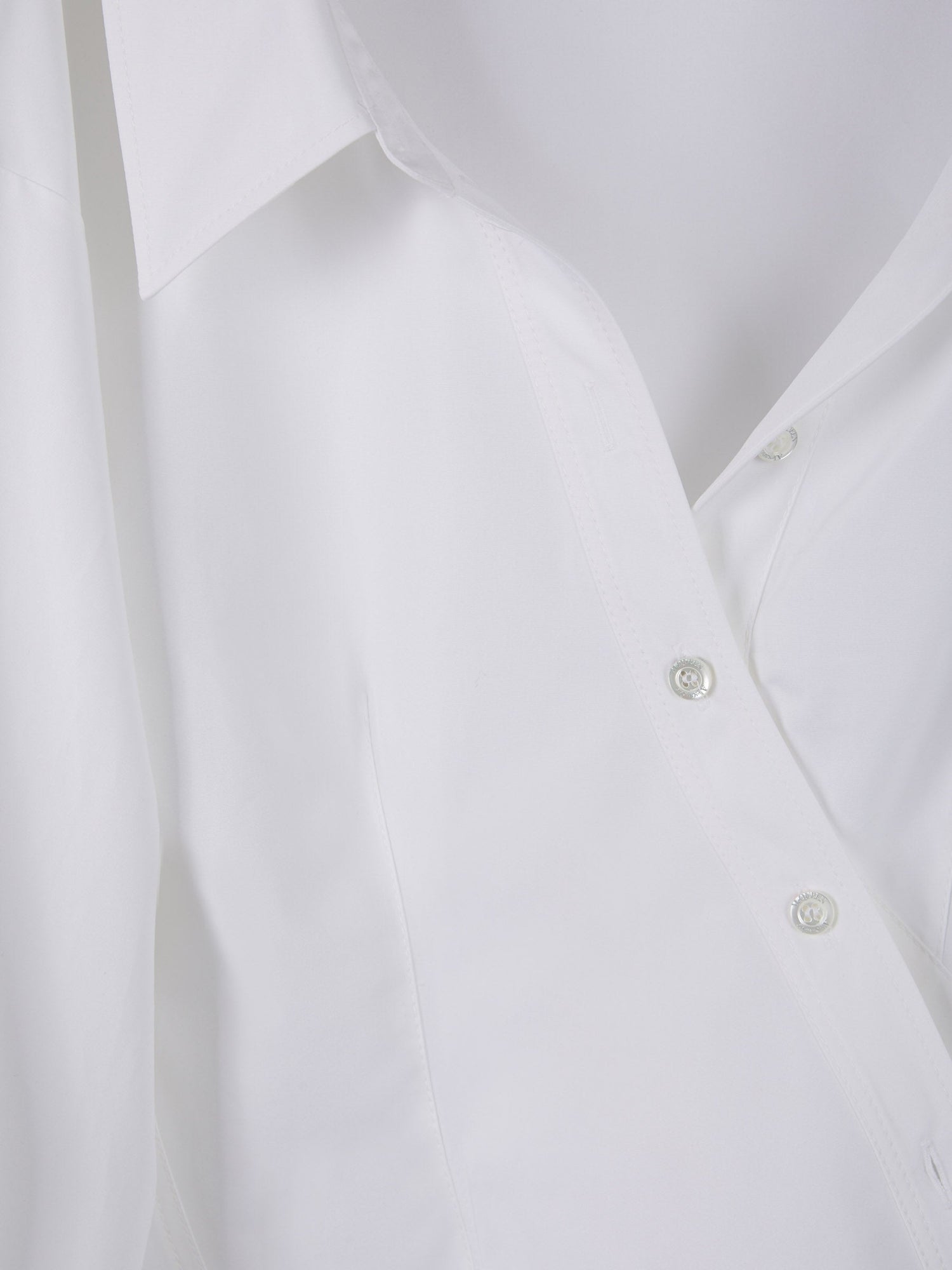 Outlet online McQueen Mujer Camisa Asimétrica Popelina color Blanco sku 701-001808 01 - Foto 3