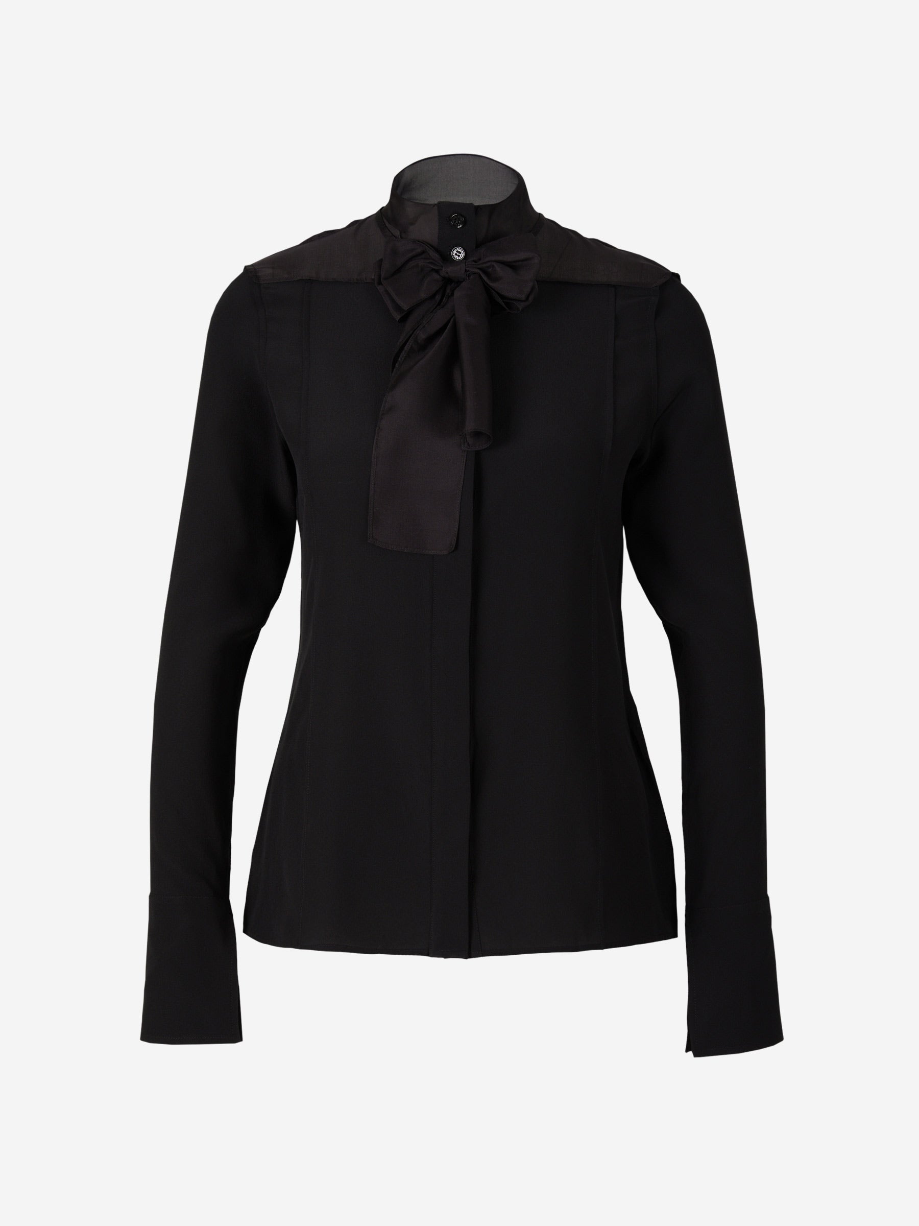 Outlet online Victoria Beckham Mujer Blusa Lazo Seda color Negro sku 701-001825 00 - Foto 1