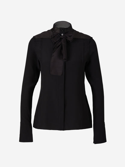 Outlet online Victoria Beckham Mujer Blusa Lazo Seda color Negro sku 701-001825 00 - Foto 1