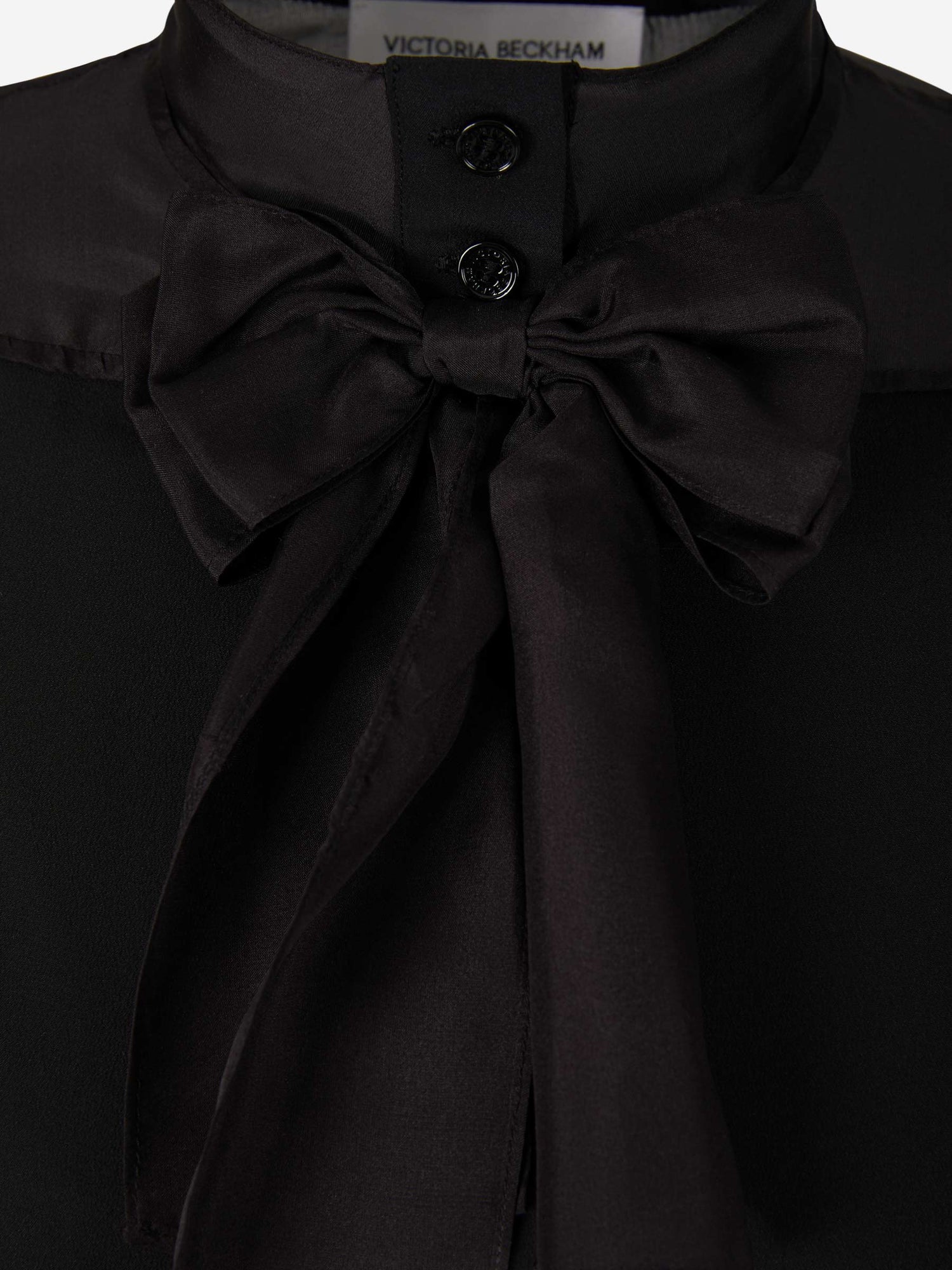 Outlet online Victoria Beckham Mujer Blusa Lazo Seda color Negro sku 701-001825 00 - Foto 3