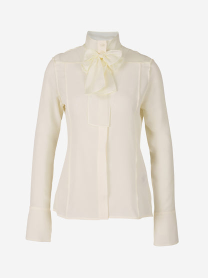 Outlet online Victoria Beckham Mujer Blusa Lazo Seda color Negro sku 701-001825 00 - Foto 4