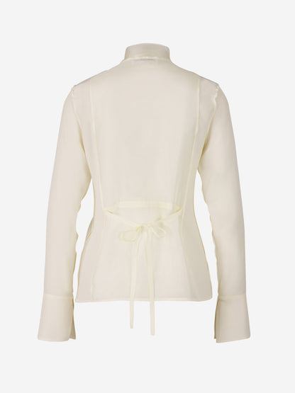 Outlet online Victoria Beckham Mujer Blusa Lazo Seda color Negro sku 701-001825 00 - Foto 5