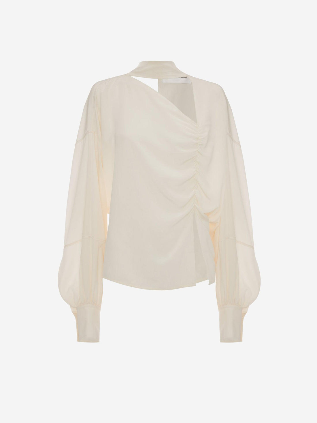 Victoria Beckham Blusa Asimétrica Seda color Crema sku 701-001828 00 - Foto 1