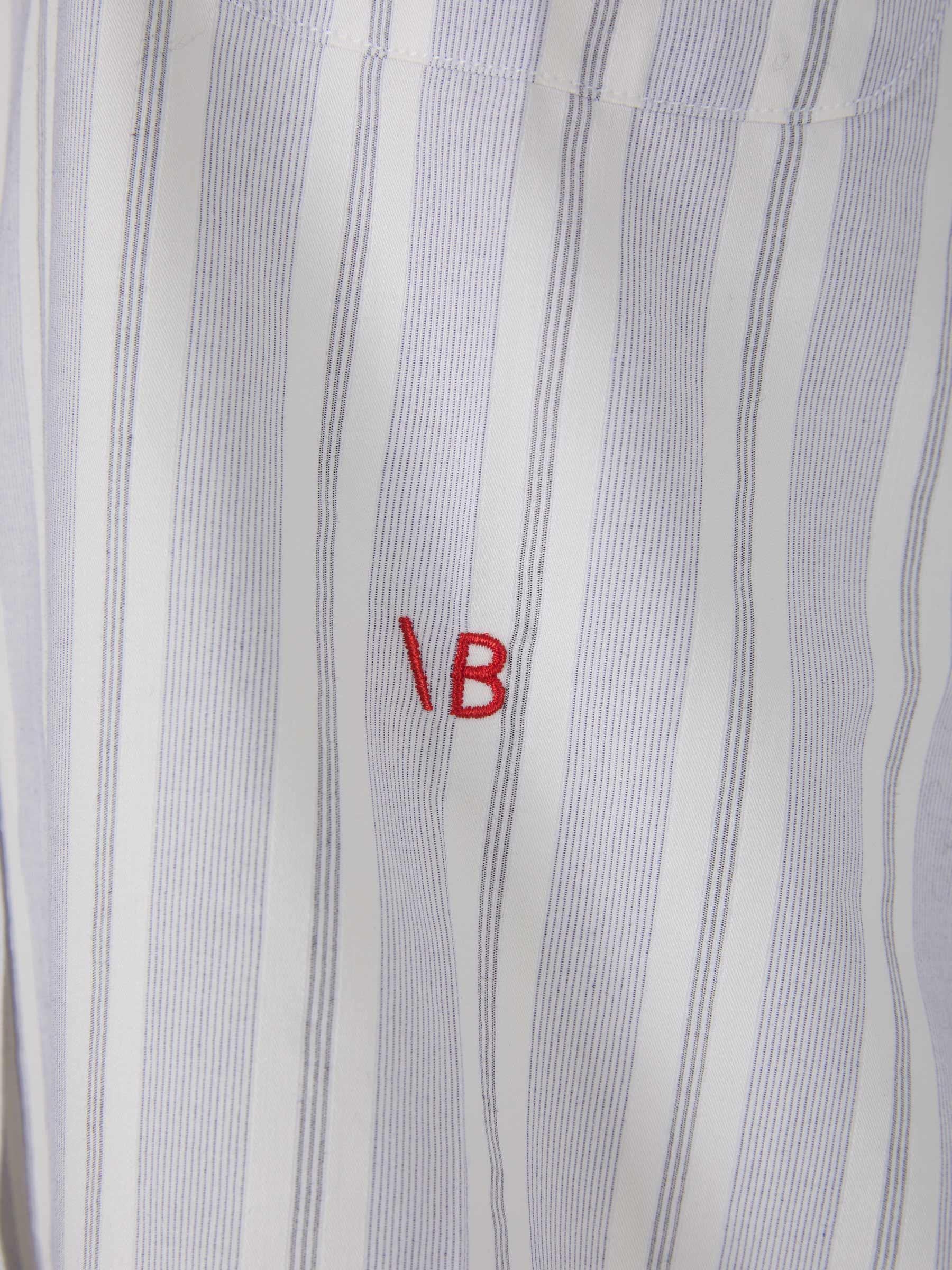 Victoria Beckham Camisa Oversized Rayas color Crema sku 701-001829 00 - Foto 4