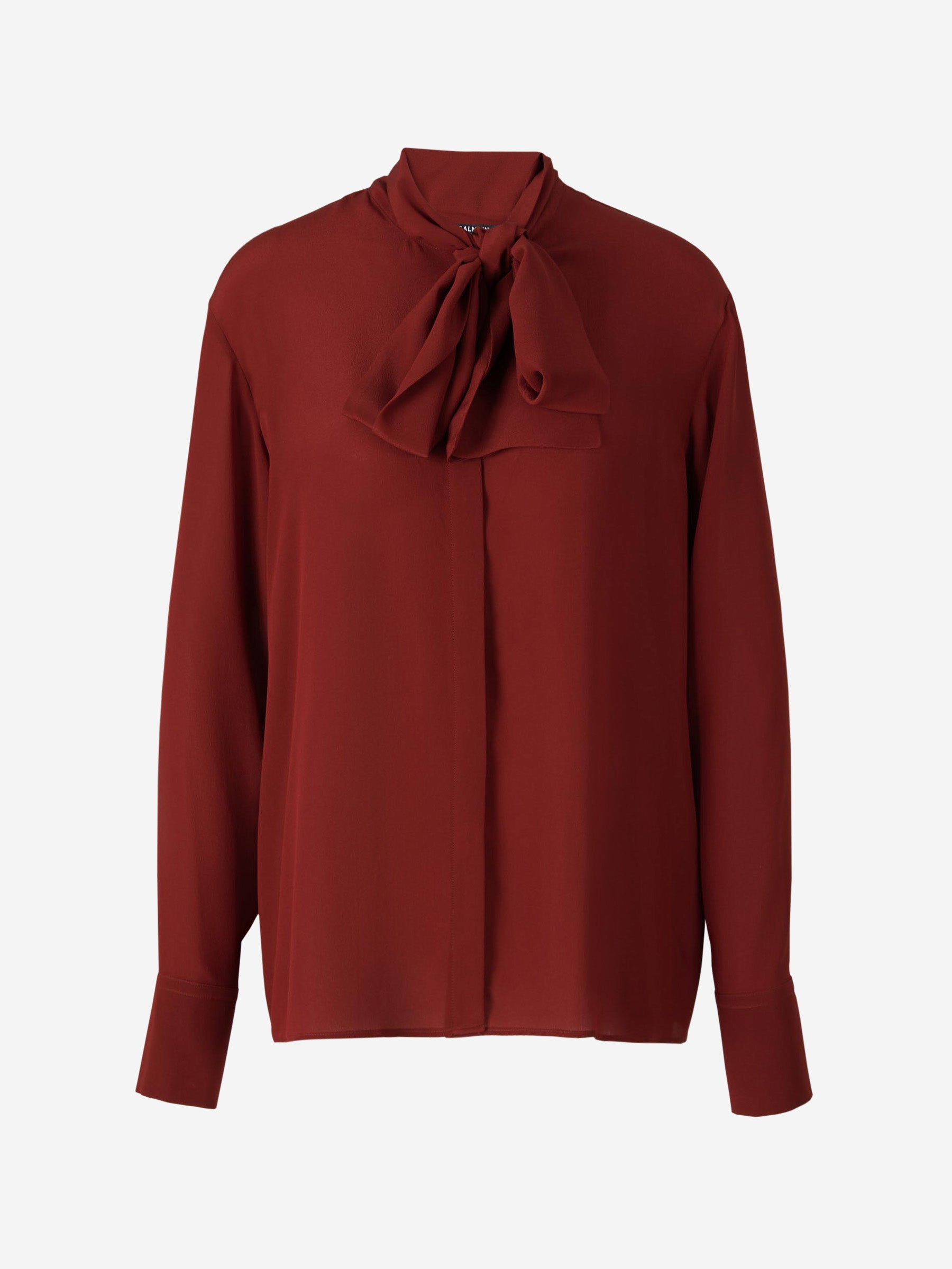 Outlet online Balmain Mujer Blusa Seda Lazo color Burdeos sku 701-001951 01 - Foto 1