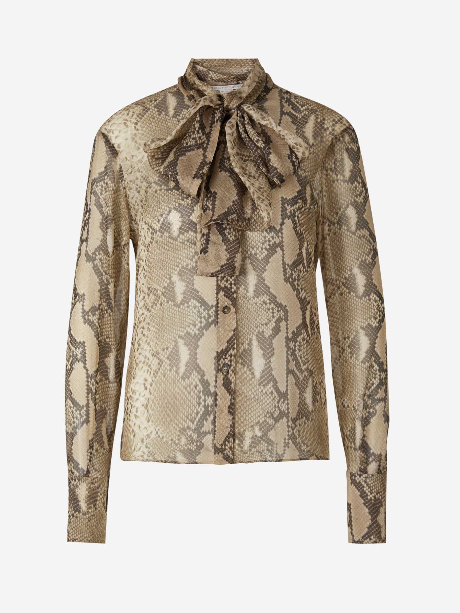 Outlet online Stella McCartney Mujer Blusa Seda Estampada color Marrón sku 701-001954 01 - Foto 1