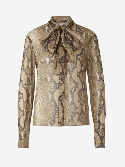 Outlet online Stella McCartney Mujer Blusa Seda Estampada color Marrón sku 701-001954 01 - Foto 1