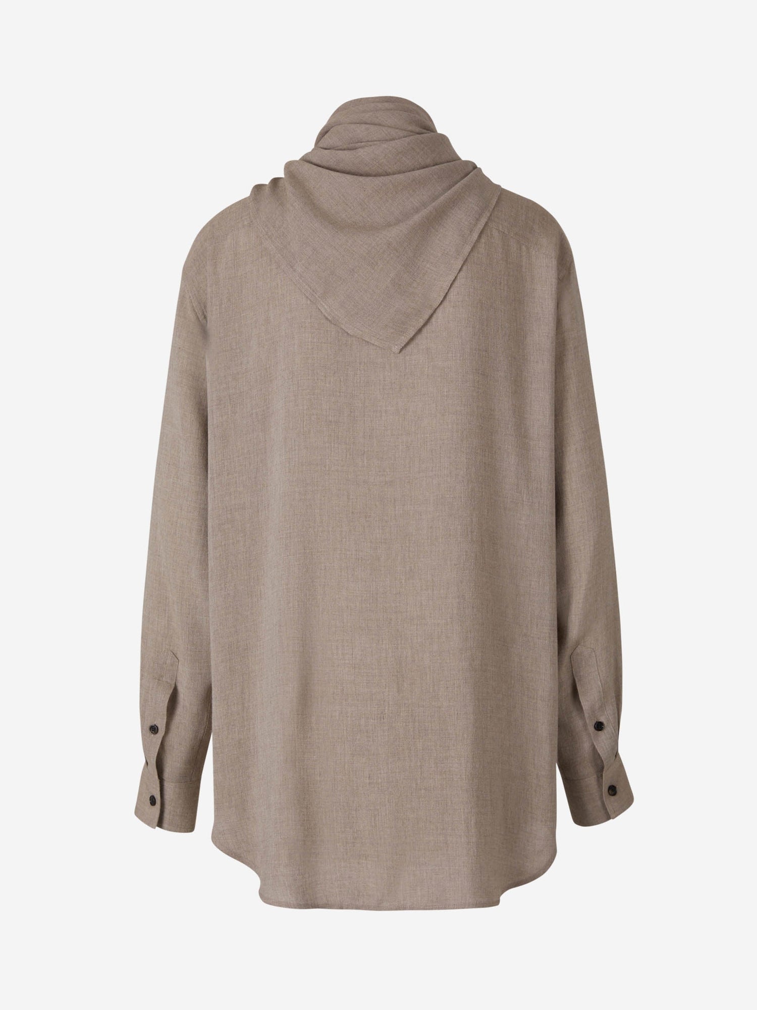 Outlet online TOTEME Mujer Camisa Fluida Jaspeada color Arena sku 701-001971 01 - Foto 2