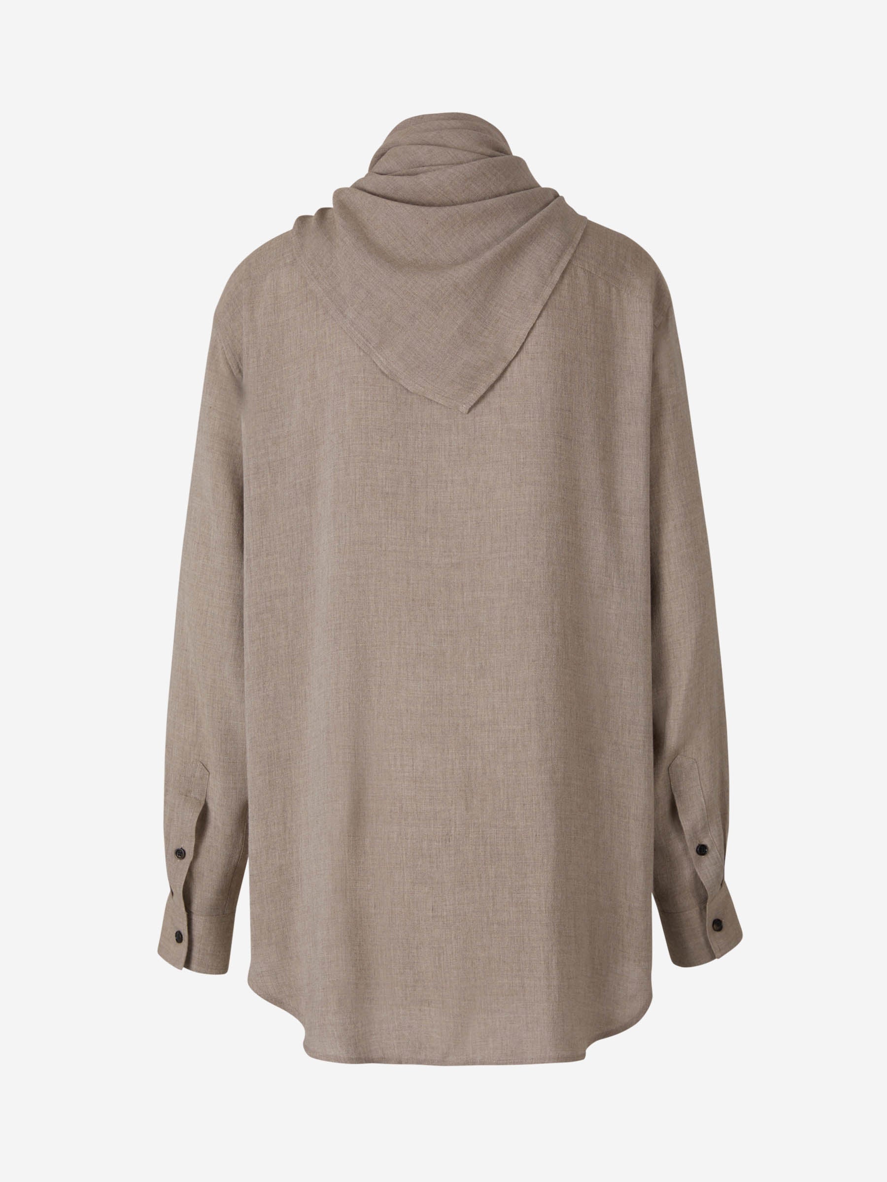 Outlet online TOTEME Mujer Camisa Fluida Jaspeada color Arena sku 701-001971 01 - Foto 2