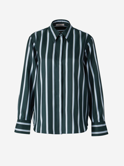 Outlet online Dorothee Schumacher Mujer Blusa Motivo Rayas color Verde Oscuro sku 701-001977 01 - Foto 5