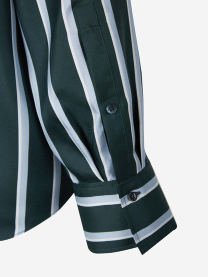 Outlet online Dorothee Schumacher Mujer Blusa Motivo Rayas color Verde Oscuro sku 701-001977 01 - Foto 8