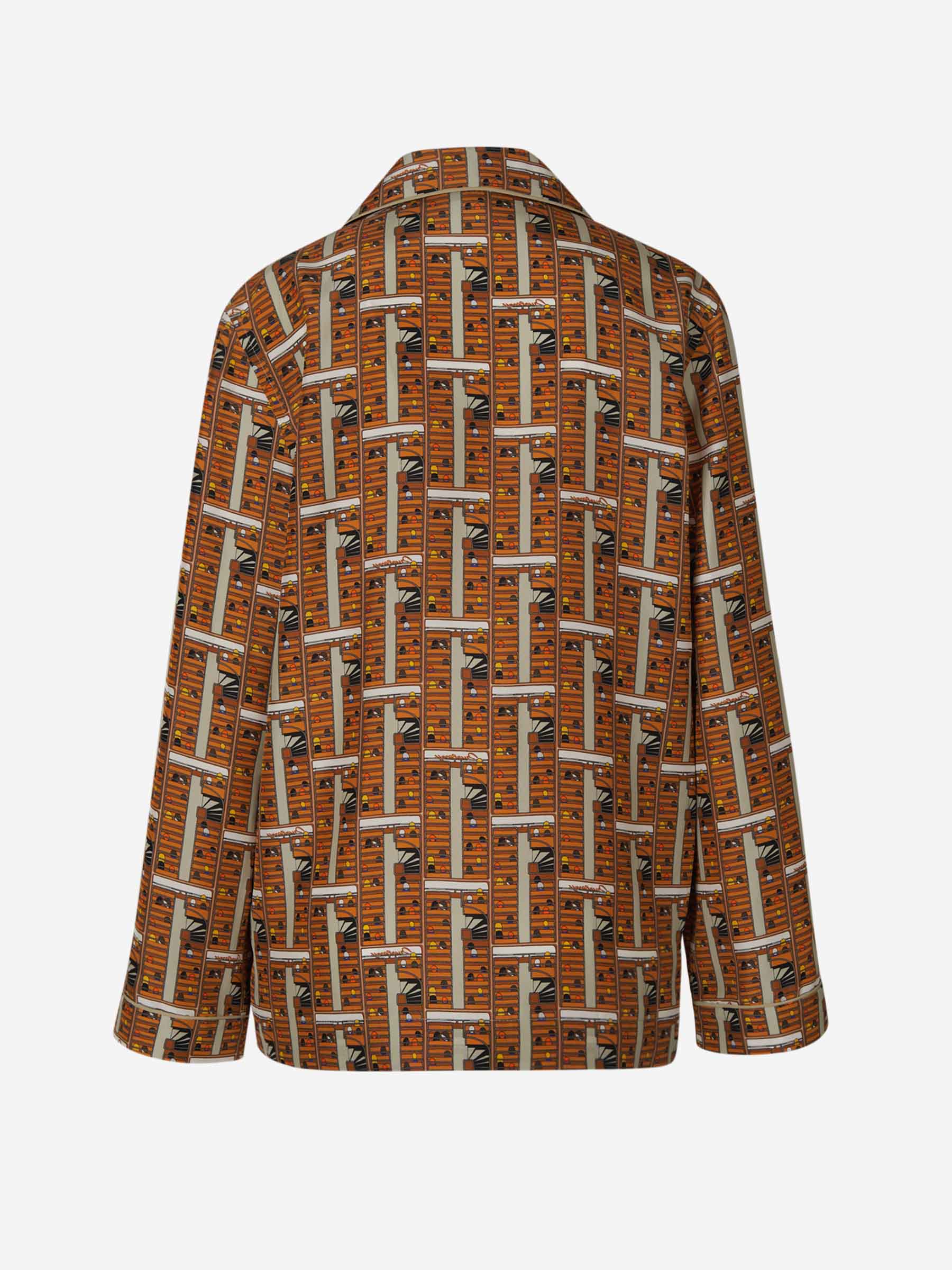 Burberry Mujer Barcelona Camisa Pijama Motivo Autobus color Caramelo sku 701-002102 01 - Foto 2