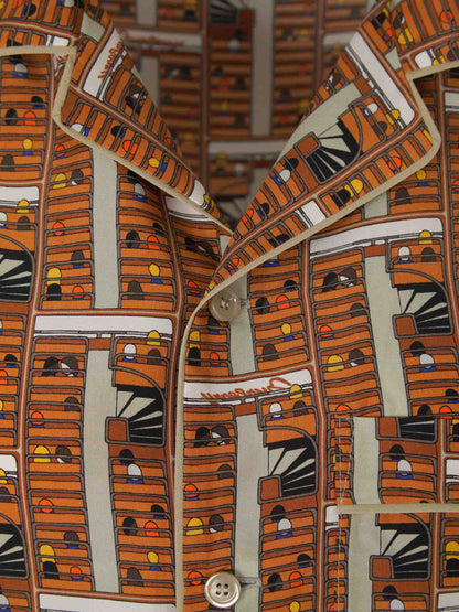 Burberry Mujer Barcelona Camisa Pijama Motivo Autobus color Caramelo sku 701-002102 01 - Foto 3