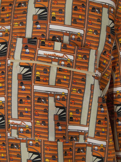 Burberry Mujer Barcelona Camisa Pijama Motivo Autobus color Caramelo sku 701-002102 01 - Foto 4