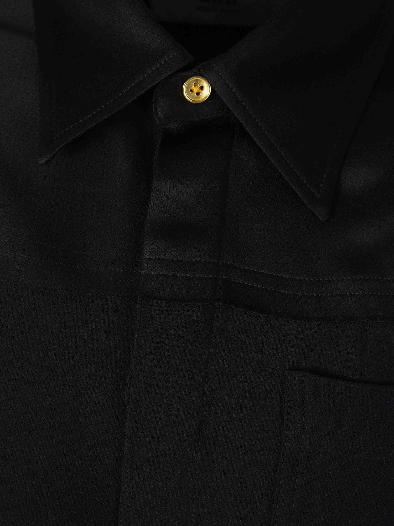 Ami Paris Mujer Barcelona Camisa Lisa Ami de Coeur color Negro sku 701-002179 01 - Foto 3