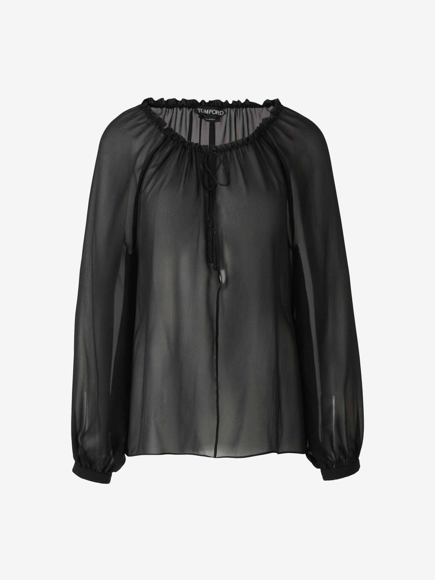 Tom Ford Mujer Barcelona Blusa Semitransparente Seda color Negro sku 701-002190 01 - Foto 1