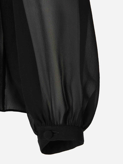 Tom Ford Mujer Barcelona Blusa Semitransparente Seda color Negro sku 701-002190 01 - Foto 4