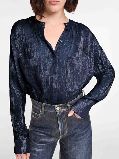 Dorothee Schumacher Mujer Barcelona Blusa Shimmering Shine color Azul Marino sku 701-002204 01 - Foto 5