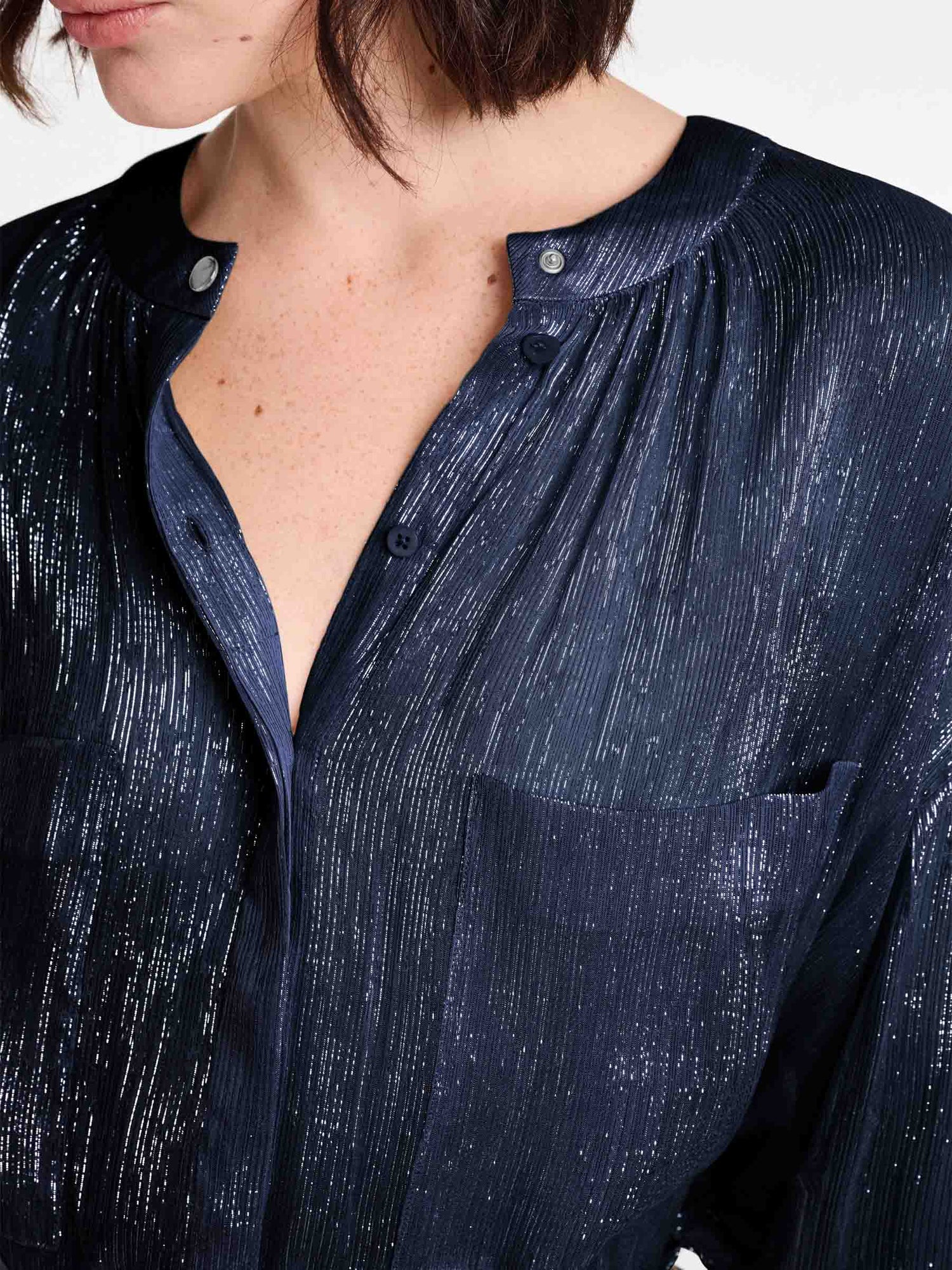 Dorothee Schumacher Mujer Barcelona Blusa Shimmering Shine color Azul Marino sku 701-002204 01 - Foto 7