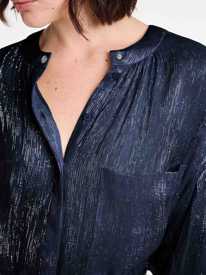 Dorothee Schumacher Mujer Barcelona Blusa Shimmering Shine color Azul Marino sku 701-002204 01 - Foto 7