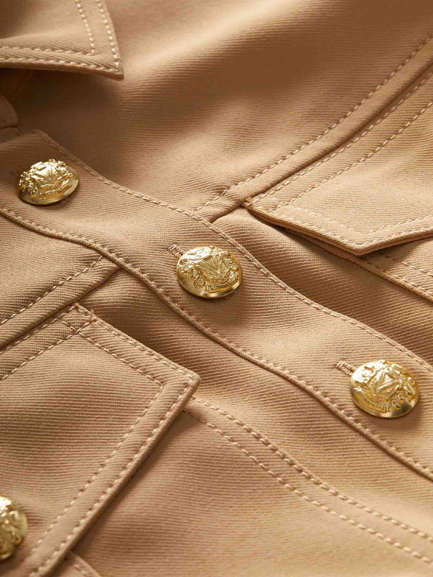 Veronica Beard Mujer Barcelona Blusa Colvin Botones color Camel sku 701-002213 00 - Foto 5
