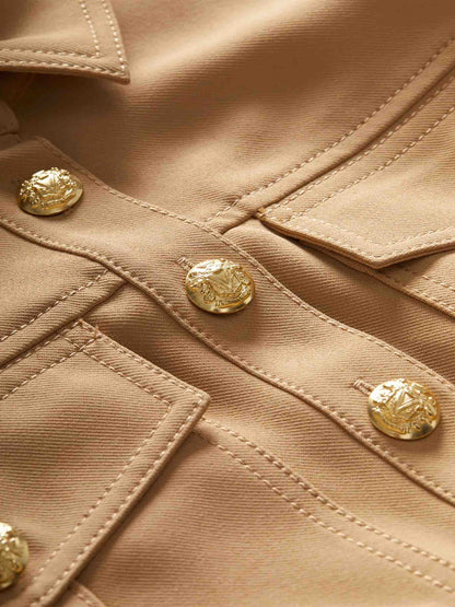 Veronica Beard Mujer Barcelona Blusa Colvin Botones color Camel sku 701-002213 00 - Foto 5