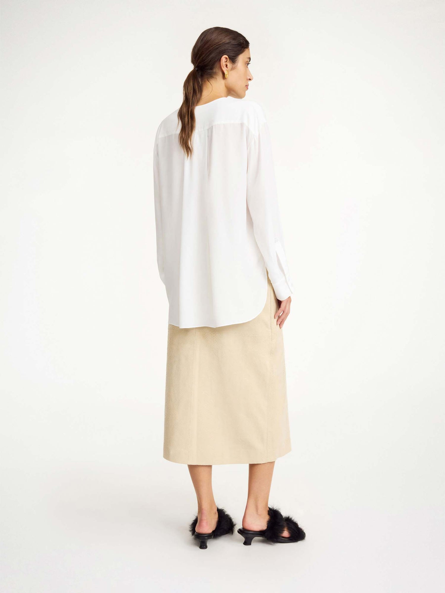 By Malene Birger Mujer Barcelona Blusa Fayette Viscosa color Blanco sku 701-002218 01 - Foto 3