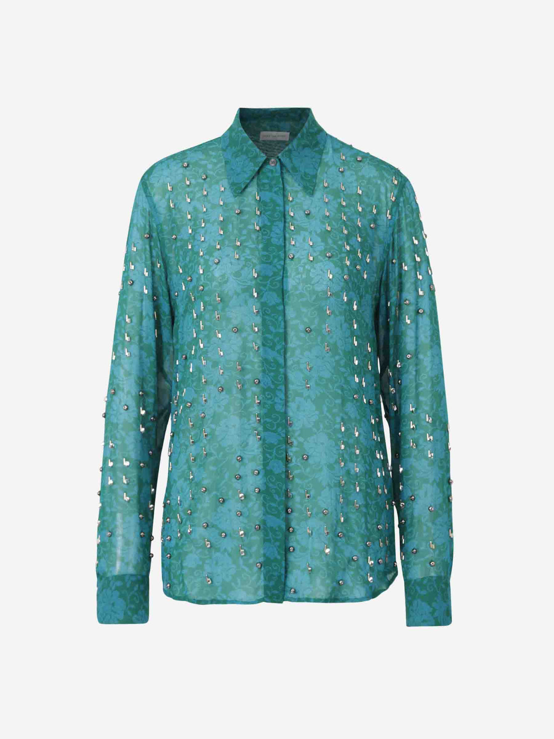 Dries Van Noten Mujer Barcelona Camisa Estampado Apliques color Azul sku 701-002237 01 - Foto 1