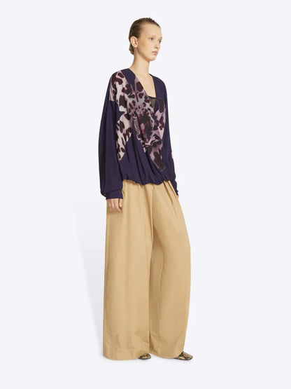 Dries Van Noten Mujer Barcelona Blusa Drapeada Floral color Lila sku 701-002238 01 - Foto 3