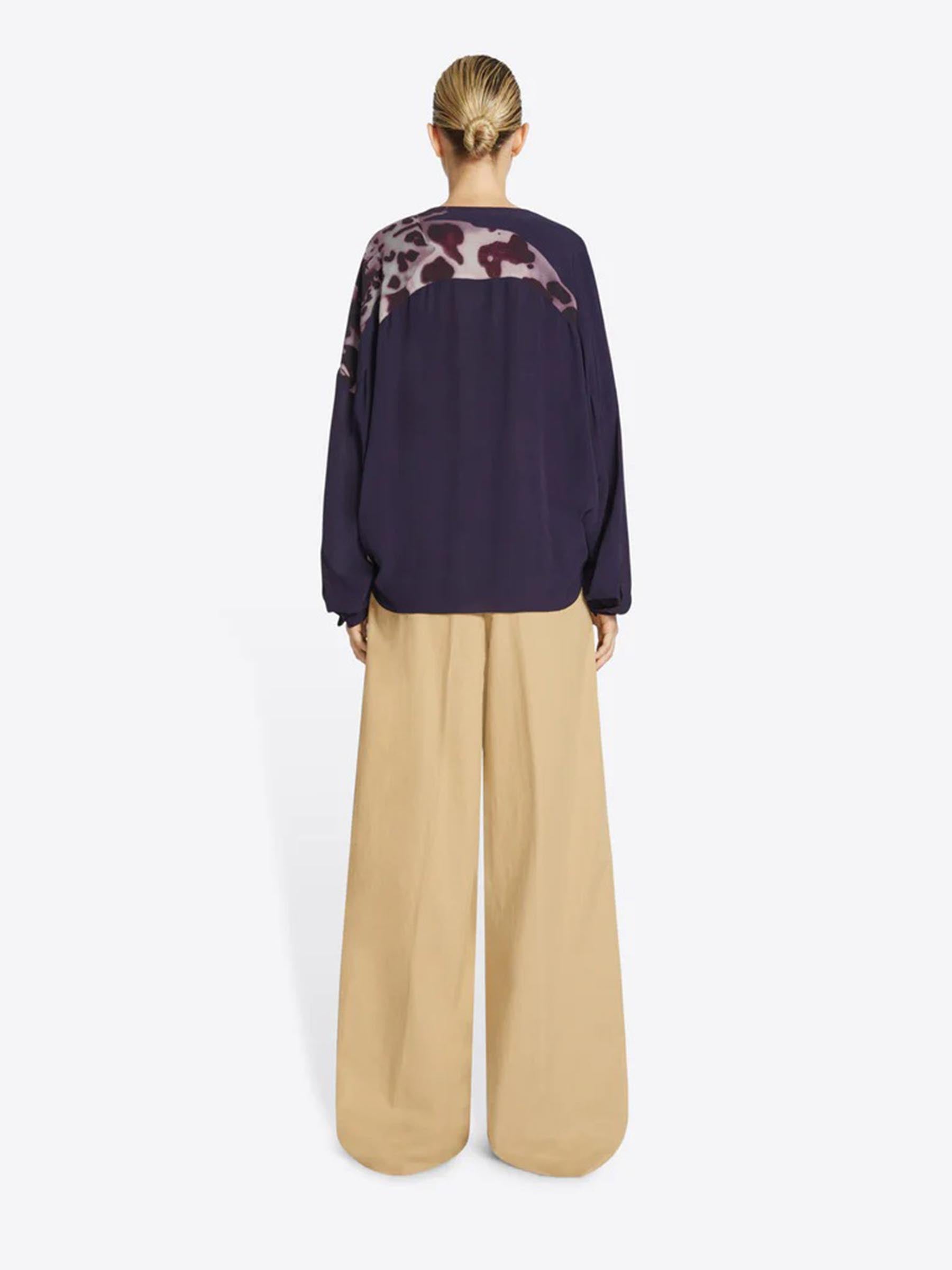 Dries Van Noten Mujer Barcelona Blusa Drapeada Floral color Lila sku 701-002238 01 - Foto 4