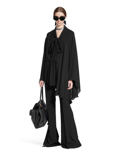 Outlet online Balenciaga Mujer Blusa Con Lazo color Negro sku 701-002289 01 - Foto 2