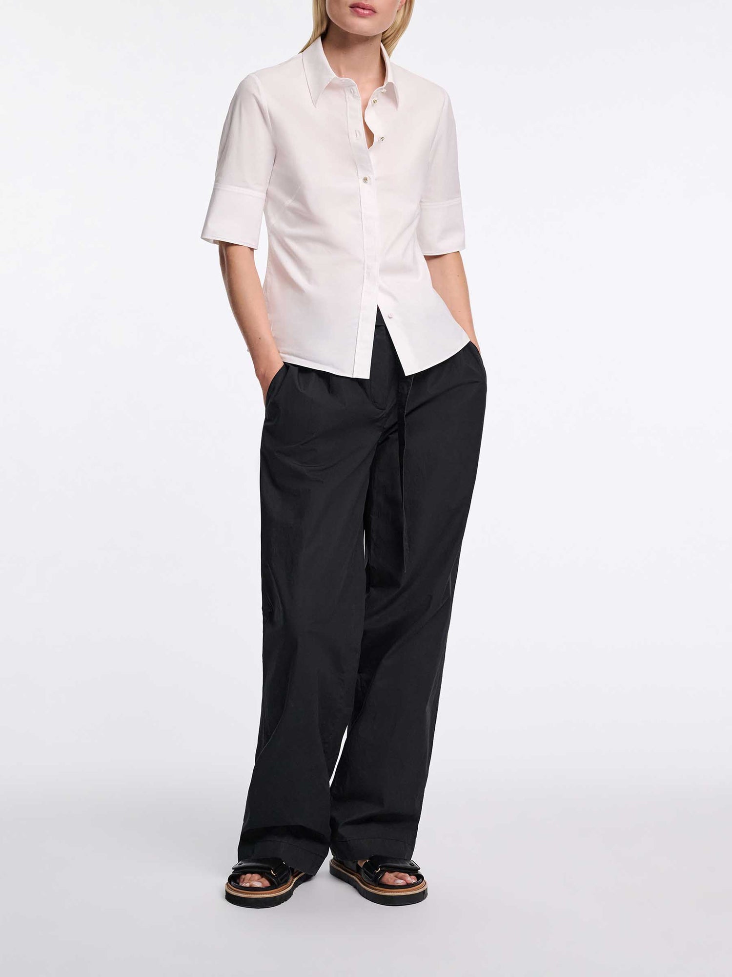Outlet online Dorothee Schumacher Mujer Blusa Pure Power color Blanco sku 701-002306 01 - Foto 2