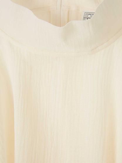 Outlet online TOTEME Mujer Blusa Semitransparente color Crema sku 701-002312 01 - Foto 4