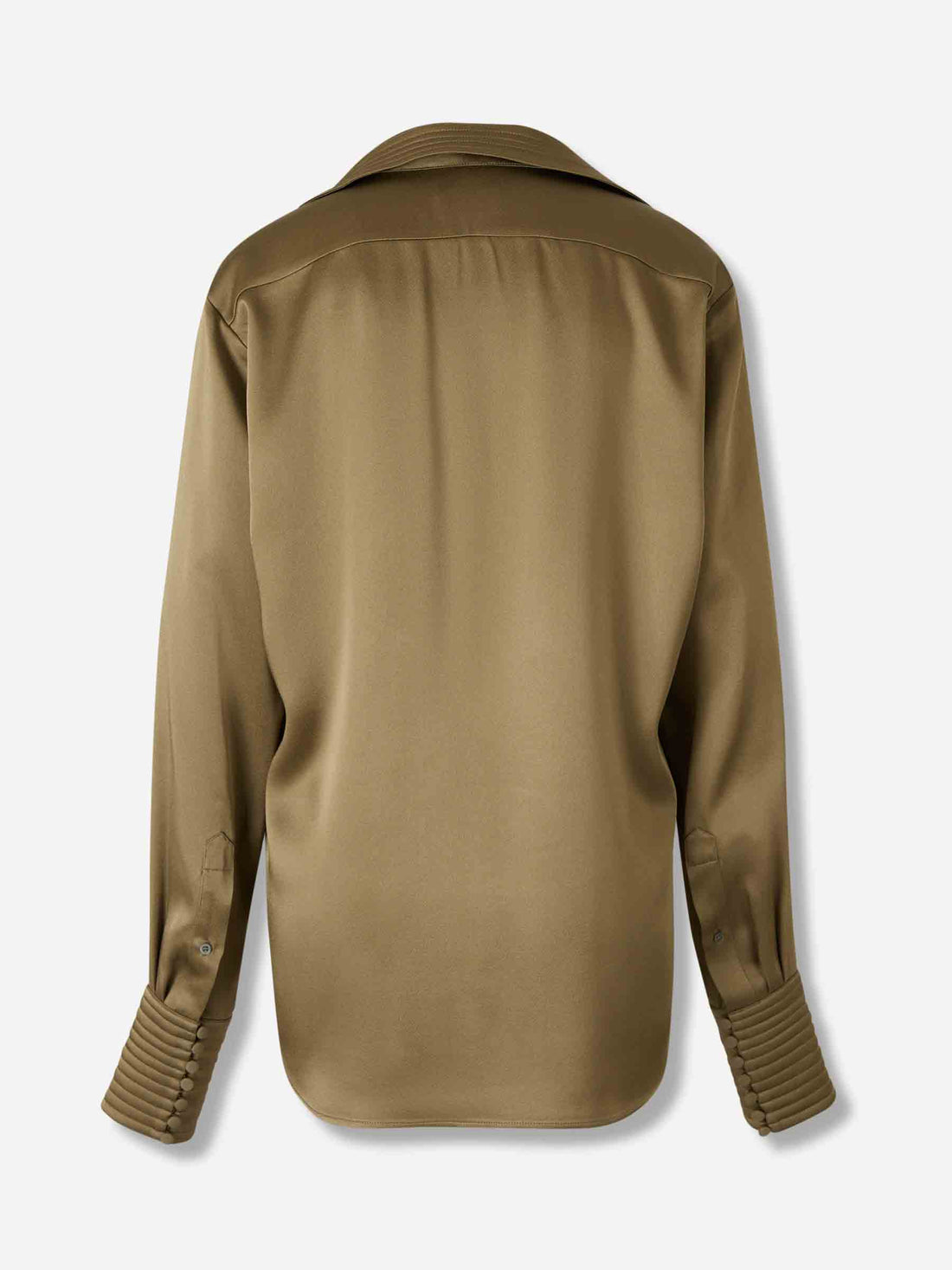 Outlet online Dries Van Noten Mujer Blusa Satinada Celinta color Verde sku 701-002314 02 - Foto 2