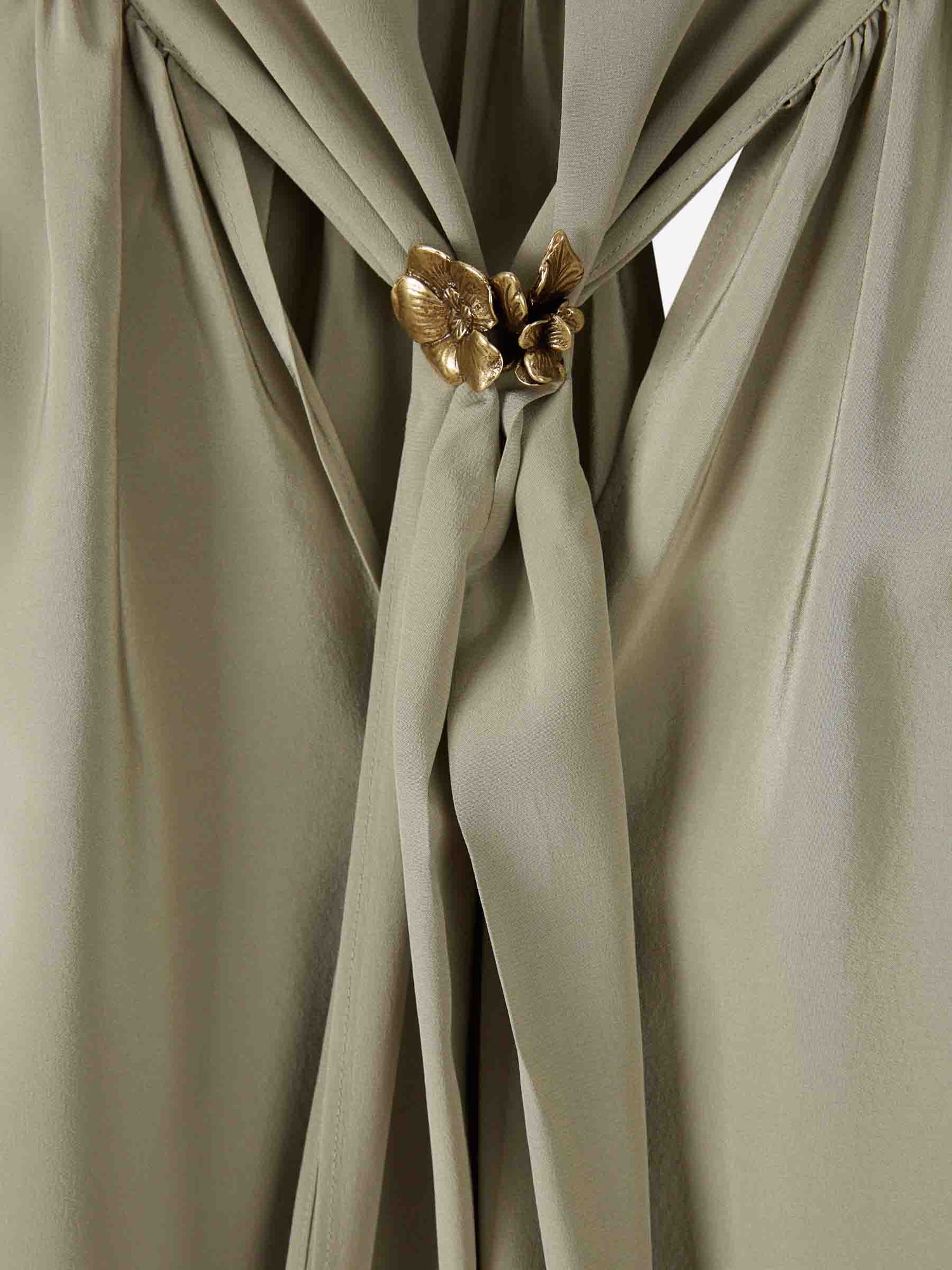 Outlet online Max Mara Mujer Blusa Seda Leonida color Verde sku 701-002319 01 - Foto 3