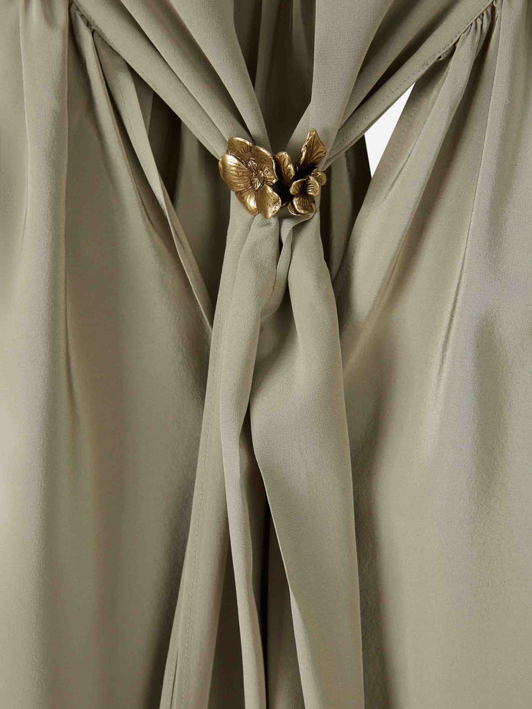 Outlet online Max Mara Mujer Blusa Seda Leonida color Verde sku 701-002319 01 - Foto 3