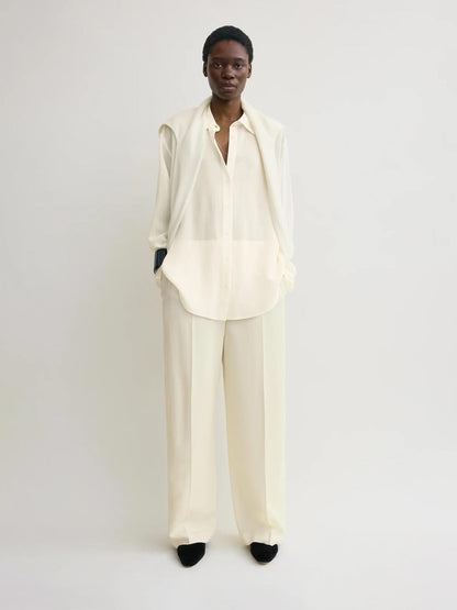 Outlet online TOTEME Mujer Camisa Clásica Crepe color Blanco sku 701-002327 01 - Foto 2