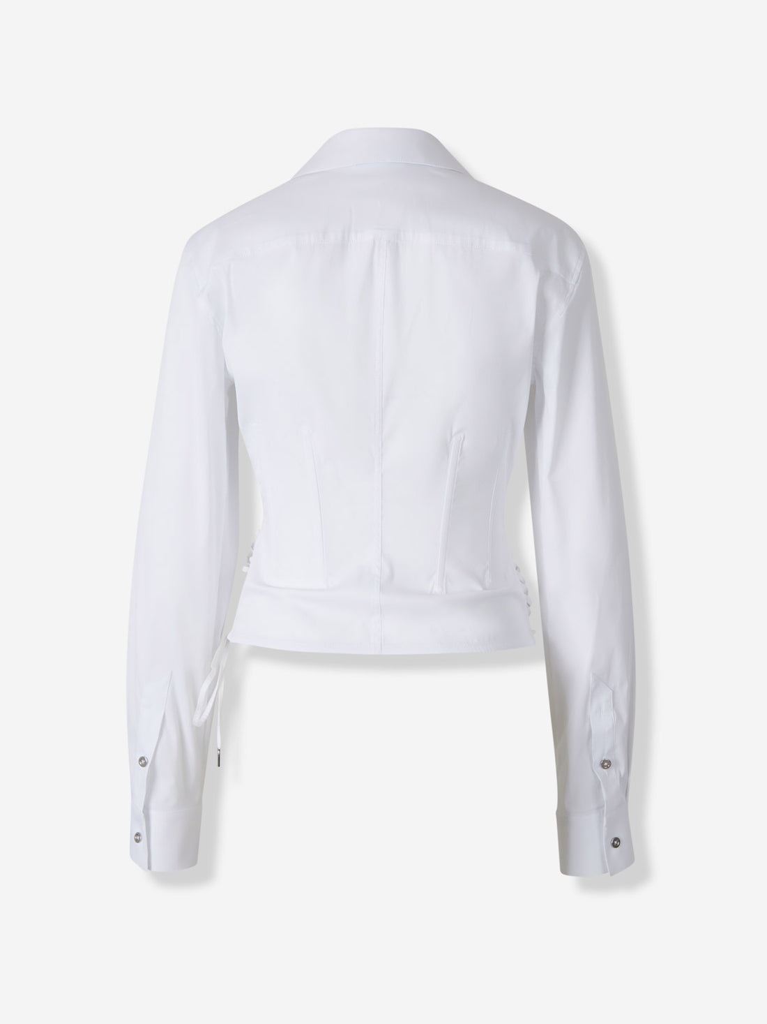 Outlet online Mugler Mujer Camisa Cremallera Algodón color Blanco sku 701-002355 01 - Foto 2