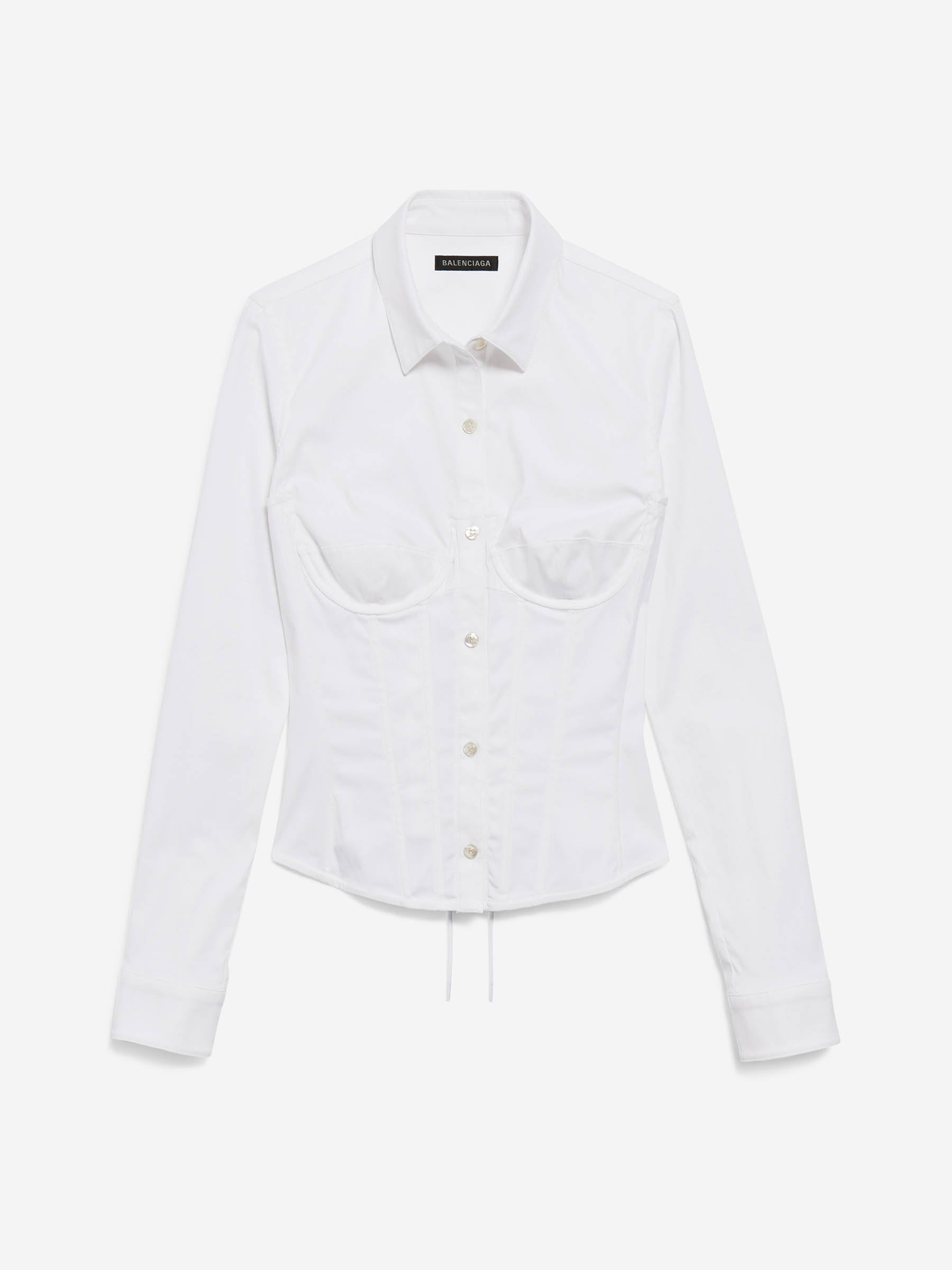 Outlet online Balenciaga Mujer Camisa Corsé color Blanco sku 701-002358 01 - Foto 1