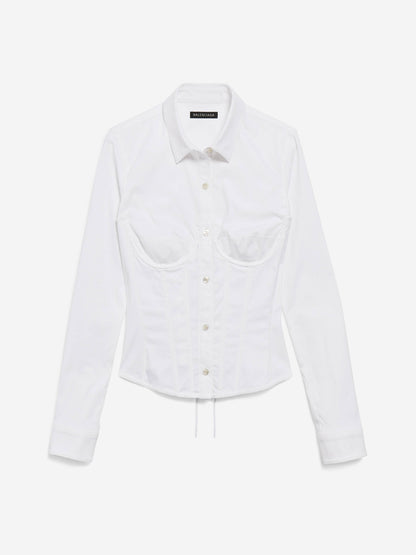 Outlet online Balenciaga Mujer Camisa Corsé color Blanco sku 701-002358 01 - Foto 1